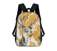 sinyumoney Abstract Deer Painting Art-5 School Backpack Schoolbags For Girls Boys Backpack With Pocket Fashion School Bag Kids Backpack 17inch