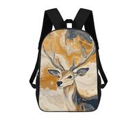 sinyumoney Abstract Deer Painting Art-6 3D Printed 17inch Kids School Bag Rucksacks Children's School Fashion Casual Back Pack High Capacity Travel Book Bags