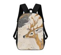 sinyumoney Abstract Deer Painting Art Backpacks Kids 17inch School Backpack School Bag 3D Printed School Bag for Boys Elementary And Middle School Students