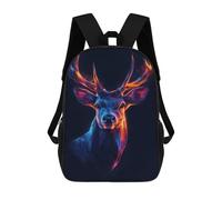 sinyumoney Abstract Deer Portrait Backpack School Rucksack Casual Daypacks School Work Travel Bag for Men/Women 17inch