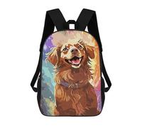 sinyumoney Abstract Dog Backpack School Bag Large Water Resistant Laptop Backpack for School/Work/Travel 17inch