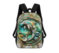 sinyumoney Abstract Dolphin Kintsugi School Bags Water Resistant School Bag Business Backpack for Campus Outdoor Travel Sports 17inch
