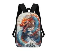 sinyumoney Abstract Dragon Backpacks Children's Backpacks School Bag 3D Printed Children's School Backpack Fashion Travel Backpacks for Kids Elementary Middle School 17inch