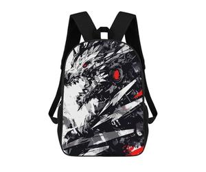 sinyumoney Abstract Dragon with Red Eyes School Backpack Water Resistant School Bag Business Backpack for Boys/Girls/Teenagers 17inch