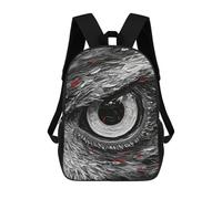 sinyumoney Abstract Eagle Eye Painting Backpack School Rucksack Casual Daypacks School Work Travel Bag for Men/Women 17inch