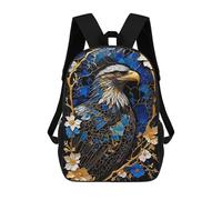 sinyumoney Abstract Eagle Kintsugi Backpacks Kids School Backpack School Bag 3D Printed School Bag for Boys Elementary And Middle School Students 17inch