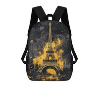 sinyumoney Abstract Eiffel Tower Rucksack Lightweight Casual Daypack School Backpacks- Perfect for Travel, Work And Daily Use 17inch