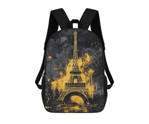 sinyumoney Abstract Eiffel Tower Rucksack Lightweight Casual Daypack School Backpacks- Perfect for Travel, Work And Daily Use 17inch