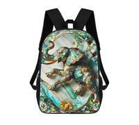 sinyumoney Abstract Elephant Kintsugi Kids Backpack, Kids School Bag 3D Printed School Backpacks for Boys And Teenager School Students 17inch