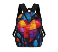 sinyumoney Abstract Expressionist Heart Backpack School Bag School Secondary High School College Backpack Travel for Teenage Girls Boys Women Men 17inch