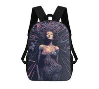 sinyumoney Abstract Female Figure Painting Backpack Kids School Bag Boys Cartoon 3D Print Students Schoolbag Laptop Daypack for Boys Girls 17inch