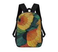 sinyumoney Abstract Floral Pattern with Warm Colors Rucksack Water Resistant Travel Backpack Computer Bag for School/Work/Travel 17inch