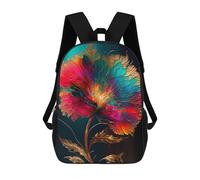 sinyumoney Abstract Flower School Backpack Lightweight Airport College Students Back Pack for Girls Boys Teenage 17inch