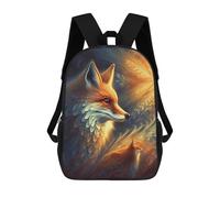 sinyumoney Abstract Fox And Cub Rucksack Computer Rucksack for School/Work/Travel for Camping Outdoor Adventures And Daily Travel 17inch