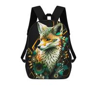 sinyumoney Abstract Fox Backpack 3D Print Kids Bag Elementary Students Daypack Lightweight School Bag for Children Girls Boys Nursery Lunch Pack 17inch