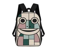 sinyumoney Abstract Frog Art Backpack School Bag Water Resistant Travel Backpack Computer Bag for Camping Outdoor Adventures And Daily Travel 17inch
