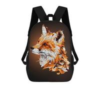 sinyumoney Abstract Geometric Fox Art Rucksack Rucksack Casual Daypacks School Work Travel Bag for Men, Women & Teenage Boys 17inch