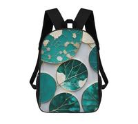 sinyumoney Abstract Geometric Leaves Kids Backpack, Kids School Bag 3D Printed School Backpacks for Boys And Teenager School Students 17inch