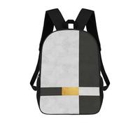 sinyumoney Abstract Geometry III 3D Printed Kids School Bag Rucksacks Children's School Fashion Casual Back Pack High Capacity Travel Book Bags Backpack for Kids 17inch