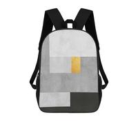 sinyumoney Abstract Geometry IV Backpack, Children's Backpack, Student School Bag Bookbag Rucksack, 3D Printed School Bag for Boys Girls 17inch