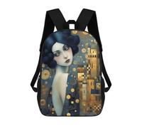 sinyumoney Abstract Gold Allure Woman Backpack School Bag Lightweight Schoolbag Dayback Bookbag College for Girl, Teen Girls 17inch