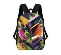 sinyumoney Abstract Graffiti Backpack School Rucksack Casual Daypacks School Work Travel Bag- Perfect for Travel, Work And Daily Use 17inch