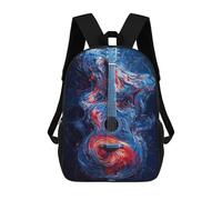 sinyumoney Abstract Guitar Art School Backpack for Girls Backpack Water Repellent Casual Daypack Lightweight Rucksack Boy Girl School Backpack 17inch