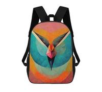 sinyumoney Abstract Hummingbird School Backpack Business Laptop Rucksack Bag Unisex Casual Daypack for Men/Women 17inch