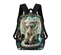 sinyumoney Abstract Kintsugi Dragon School Bags Daypacks Business Backpack Water Resistant Bookbag for School/Work/Travel 17inch