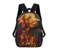 sinyumoney Abstract Labrador Dog Kids Backpack, Kids School Bag 3D Printed School Backpacks for Boys And Teenager School Students 17inch