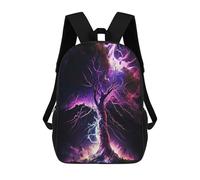 sinyumoney Abstract Lightning Strike 3D Printed 17inch Kids School Backpack School Bag Fashion Rucksacks for Boys Elementary And Middle School Students