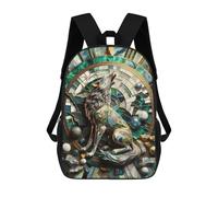 sinyumoney Abstract Lone Wolf Art School Backpack Business Laptop Rucksack Bag Unisex Casual Daypack for Men/Women 17inch