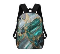 sinyumoney Abstract Marble Kintsugi School Backpack Water Resistant Travel Backpack Computer Bag - Perfect for Travel, Work And Daily Use 17inch