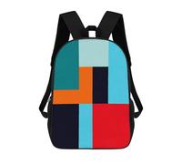 sinyumoney Abstract Modern Art 9 Backpack 3D Printed Children's School Backpack Kids Travel Backpacks High Capacity Book Bags Children's Backpack Rucksack 17inch