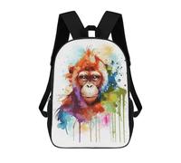 sinyumoney Abstract Monkey Painting Backpack School Business Laptop Rucksack Bag Unisex Casual Daypack for Girls Boys Teenage 17inch