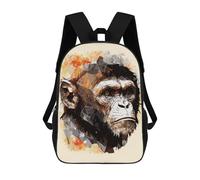 sinyumoney Abstract Monkey Portrait Backpack School Travel College Rucksack Backpacks for Campus Outdoor Travel Sports 17inch