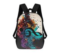sinyumoney Abstract Musical Fusion School Backpack Daypacks Business Backpack Water Resistant Bookbag - Perfect for Travel, Work And Daily Use 17inch