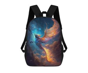 sinyumoney Abstract Nebula Dragon IV School Backpack Rucksack Casual Daypacks School Work Travel Bag for Campus Outdoor Travel Sports 17inch