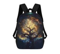 sinyumoney Abstract Of Tree Children's Backpack, 3D Printed School Backpack, Backpack for Boys Girls, Adjustable School Bag for Primary School 17inch