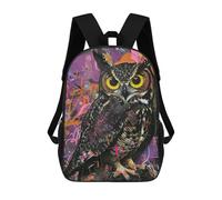 sinyumoney Abstract Owl Art Print School Bags Large Water Resistant Laptop Backpack - Perfect for Travel, Work And Daily Use 17inch