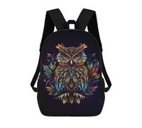 sinyumoney Abstract Owl Painting Rucksack Water Resistant Travel Backpack Computer Bag for School/Work/Travel 17inch