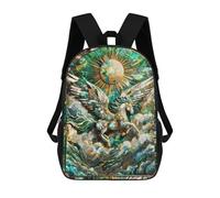 sinyumoney Abstract Pegasus Kintsugi School Bags Daypacks Business Backpack Water Resistant Bookbag for School/Work/Travel 17inch