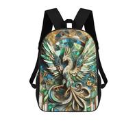 sinyumoney Abstract Phoenix Kintsugi Backpack School Rucksack Casual Daypacks School Work Travel Bag for Girl, Teen Girls 17inch
