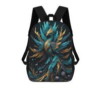 sinyumoney Abstract Phoenix School Bags High Secondary School Bags Casual Backpack for Men/Women 17inch