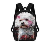 sinyumoney Abstract Poodle Art Print -1 Children's Backpacks School Backpack 3D Printed for Kids Travel Rucksacks Book Bags Kids 17inch School Bag