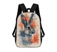 sinyumoney Abstract Rabbit Art Print Rucksack Rucksack Casual Daypacks School Work Travel Bag for Men, Women & Teenage Boys 17inch