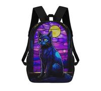 sinyumoney Abstract Russian Blue Cat Rucksack Lightweight Casual Daypack School Backpacks- Perfect for Travel, Work And Daily Use 17inch