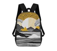 sinyumoney Abstract Rustic Landscape Backpack School Computer Rucksack for School/Work/Travel for Girls Boys Teenage 17inch