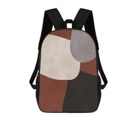 sinyumoney Abstract Shapes Wall Art Kids Backpack, Kids School Bag 3D Printed School Backpacks for Boys And Teenager School Students 17inch