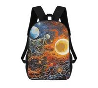 sinyumoney Abstract Space Children's Backpacks 17inch School Backpack 3D Printed Bag Bookbag for Kids Travel Rucksacks Boy Girl Book Bags Kids School Bag